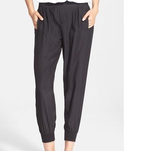 ATM Black Silk Jogger Pants